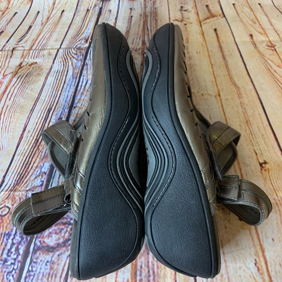 Privo By Clarks Peep Toe Slingback Wedge Sandals Pewter 9.5 - Picture 7 of 13